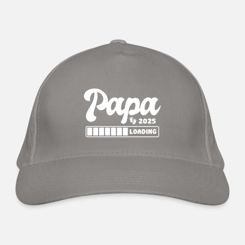 Papa 2025 loading - Schwangerschaft - Geschenk Bio-Baseballkappe