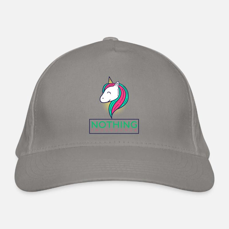 Nichts unmögliches Shirt - Einhorn-Geschenk Bio-Baseballkappe