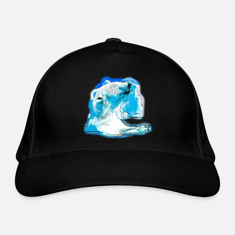 gxp eisbär polarbär genießer vector art Bio-Baseballkappe