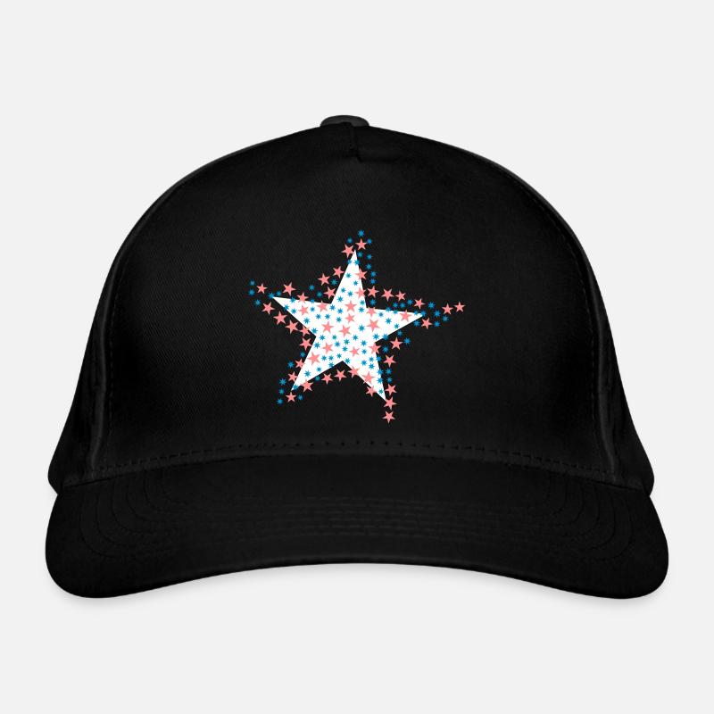 star - Organic Baseball Cap - black