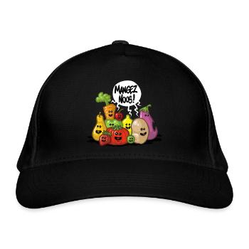 Fuits et legumes - Casquette classique bio - noir - Devant