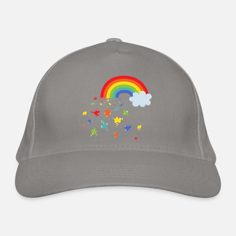 Rainbow and color spots Organic Baseball Cap