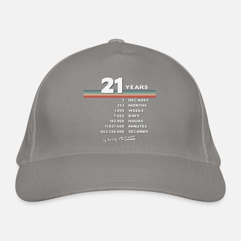 21st Birthday Vintage 21 Years Old Retro 252 Organic Baseball Cap