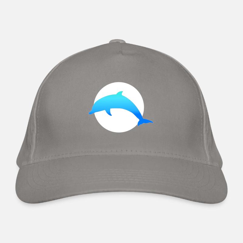 Blauer Delfin Bio-Baseballkappe
