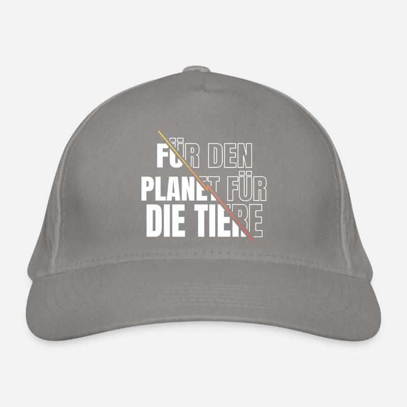 veganes essen statement spruch fleischlos Bio-Baseballkappe