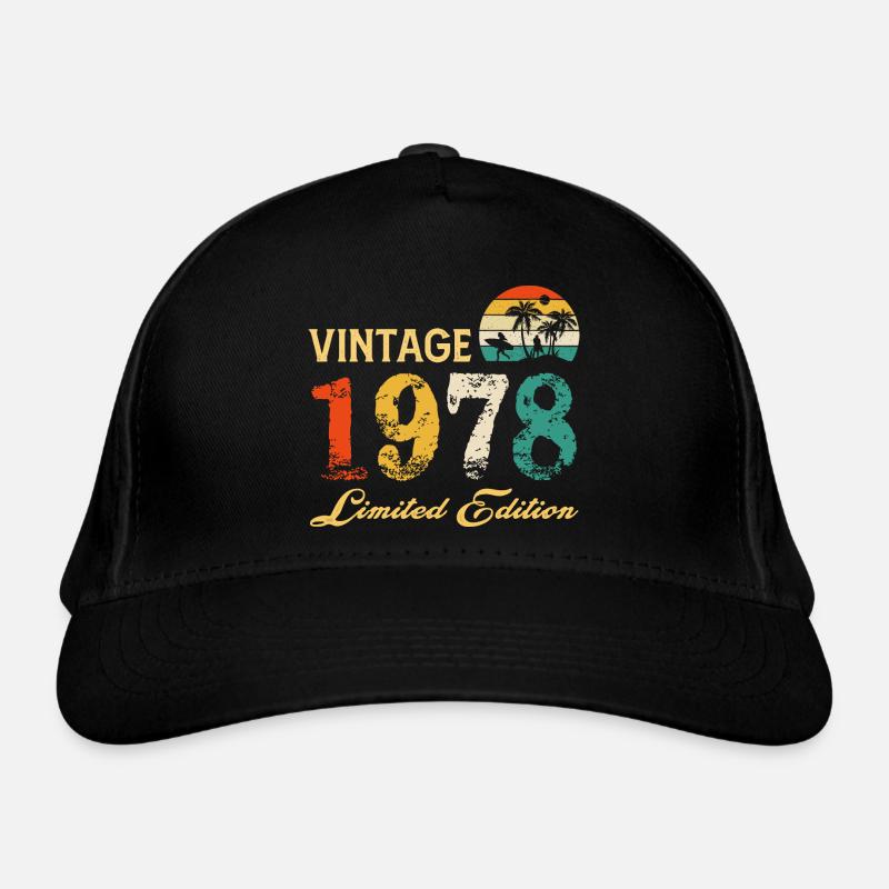 Millésime 1978 Edition Limitée Fabriqué En 1978 Anniversaire - Casquette classique bio - noir