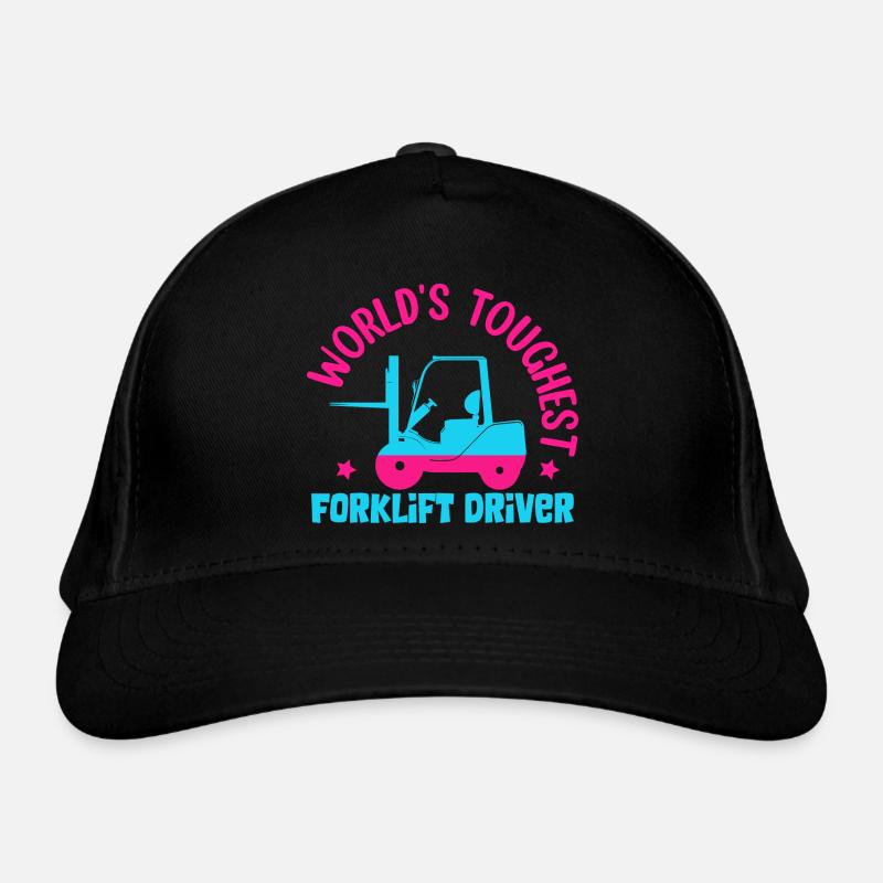World's Toughest Forklift Driver Forklifter Operat Organic Baseball Cap