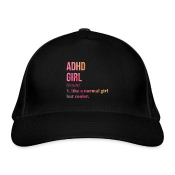 ADHD ADHD ADHD - Organic Baseball Cap - black - Front