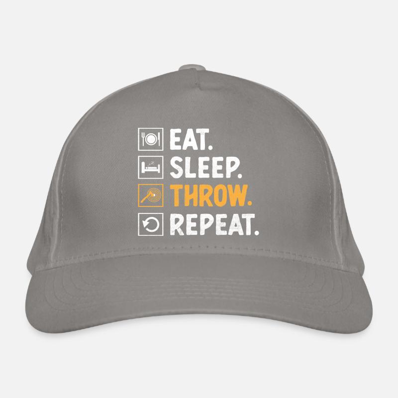 Eat Sleep Throw Repeat Axe Throwing Hatchet Organic Baseball Cap