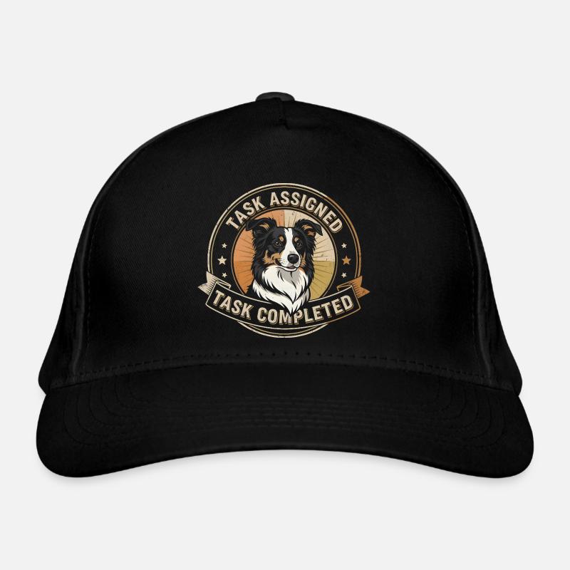 Task completed | Border Collie Badge Organic Baseball Cap