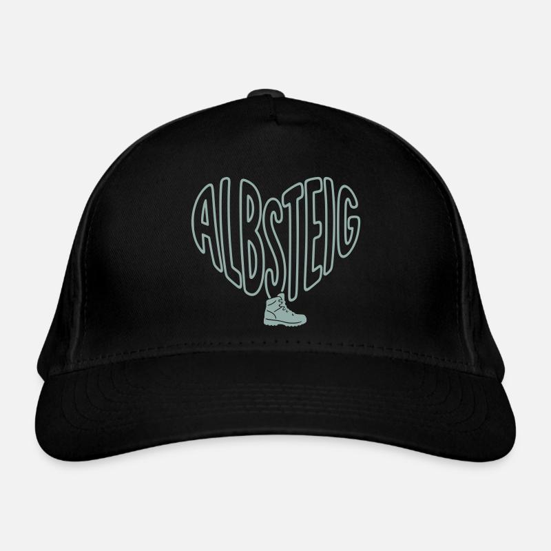 Albsteig heart with hiking boots Organic Baseball Cap