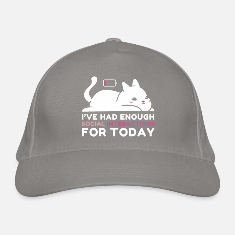 Enough Social Interactions Organic Baseball Cap