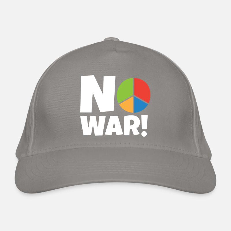 No War, Peace Zeichen Bio-Baseballkappe