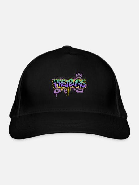 Freiburg Allemagne City Graffiti Spray Sprayer - Casquette classique bio - noir - Devant
