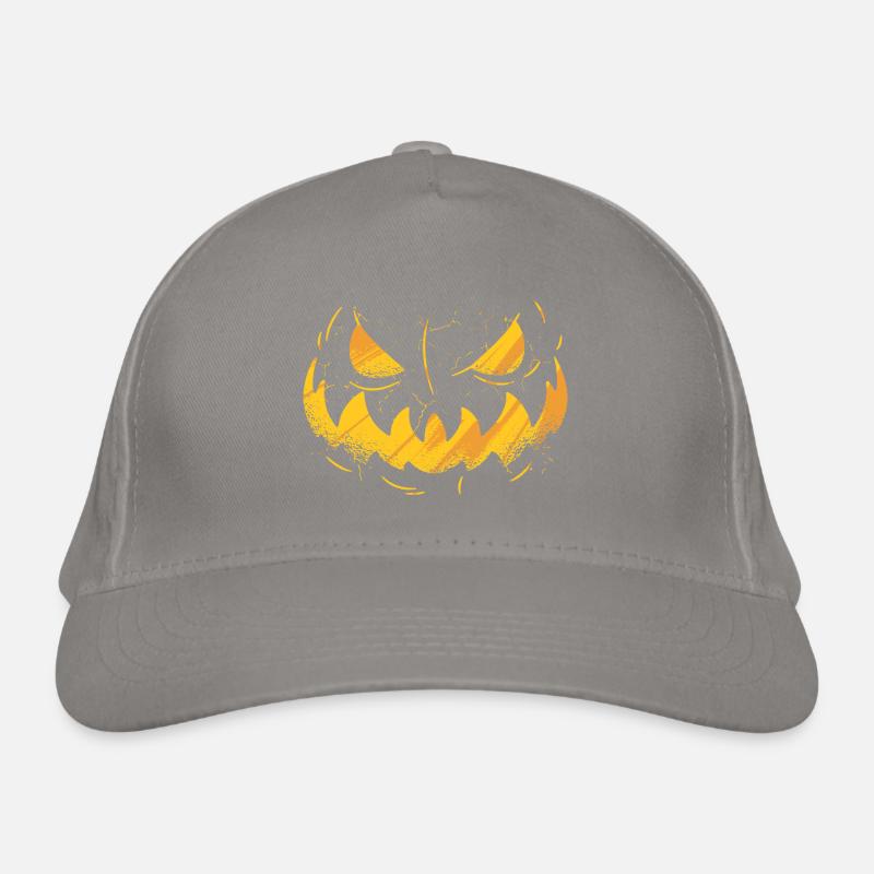 Effrayant Effrayant Jack O Lantern Face Citrouille Hommes Garçons Casquette classique bio