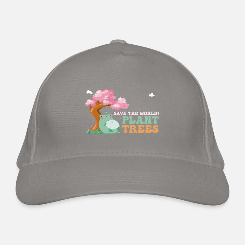 Save the World, Plant Trees - Cute Frog - Arbor Organic Baseball Cap