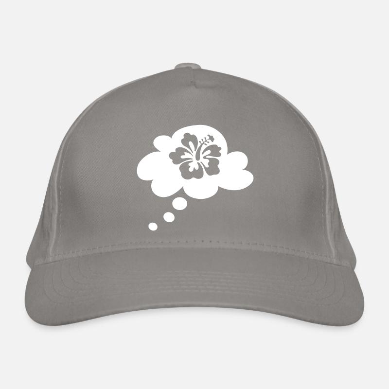 Holiday Ready Hawaii Flower Speech Bubble Thought Bubble Fun Organic Baseball Cap