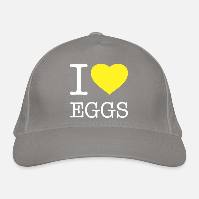 I LOVE EGGS Organic Baseball Cap