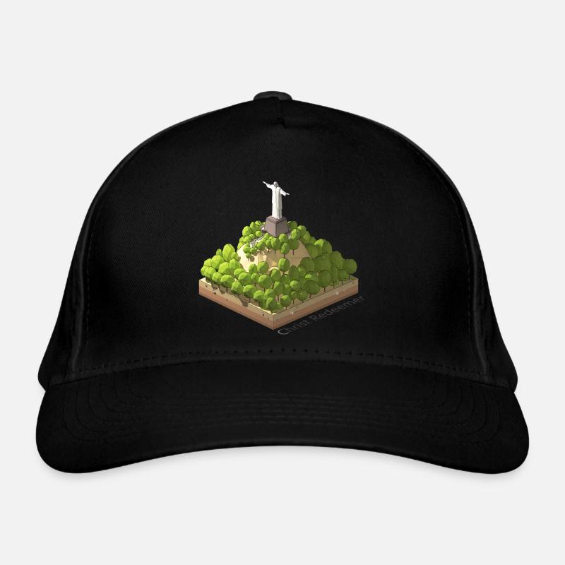 Geometrisches Low-Poly Christus der Erlöser Bio-Baseballkappe