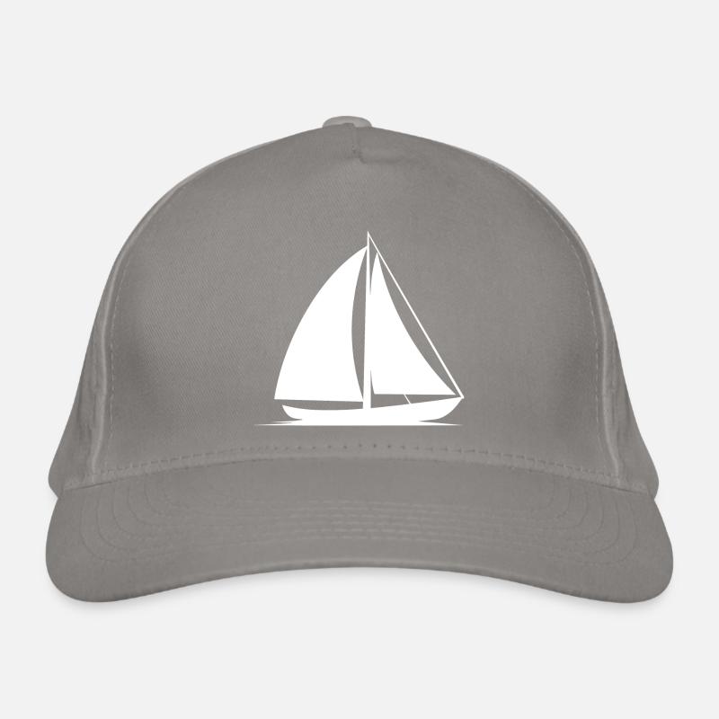 Segelboot Line Art Bio-Baseballkappe