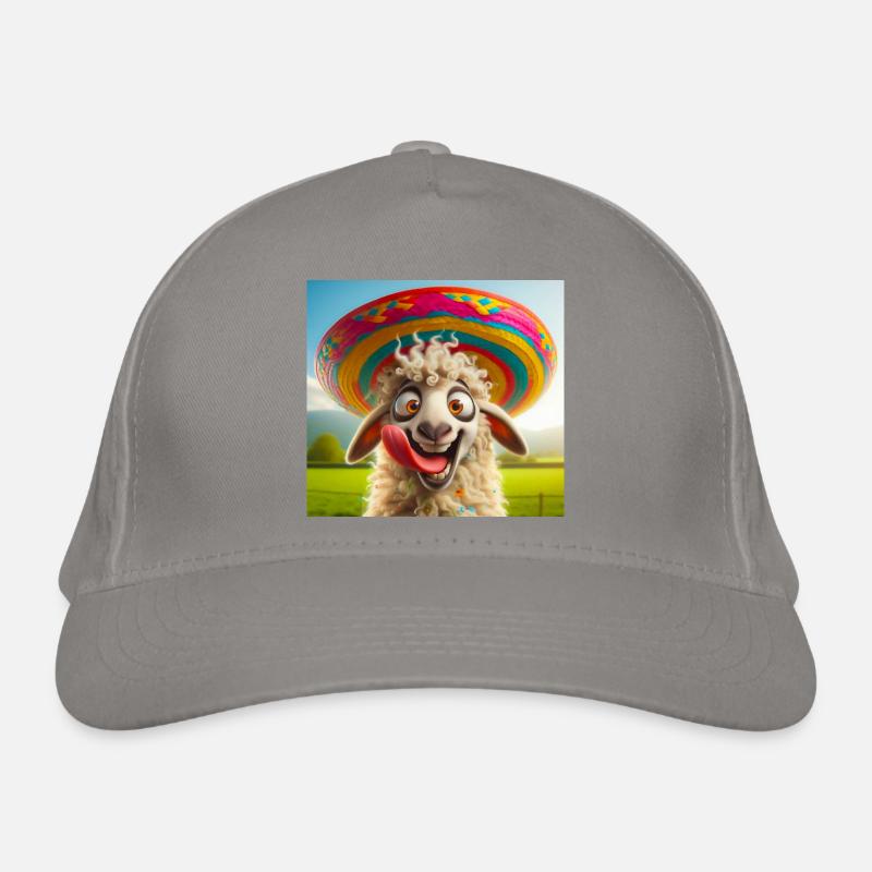 Schaf mit Sombrero Bio-Baseballkappe