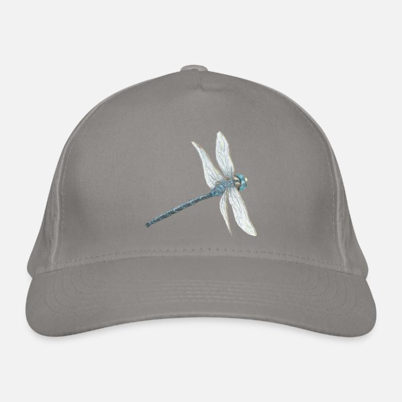 Illustration de libellule sarcelle Casquette classique bio