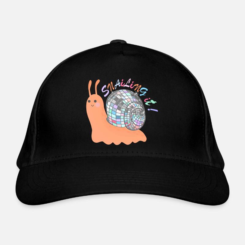 Escargot ! – Escargot coloré avec boule disco Casquette classique bio