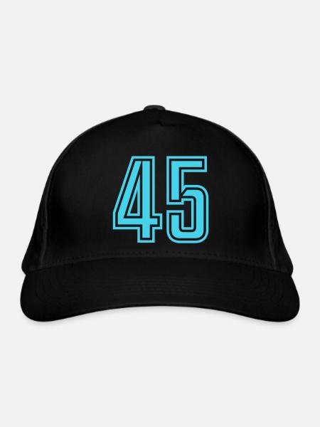 45 - Organic Baseball Cap - black - Front