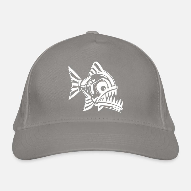 Carnivorous white fish Organic Baseball Cap