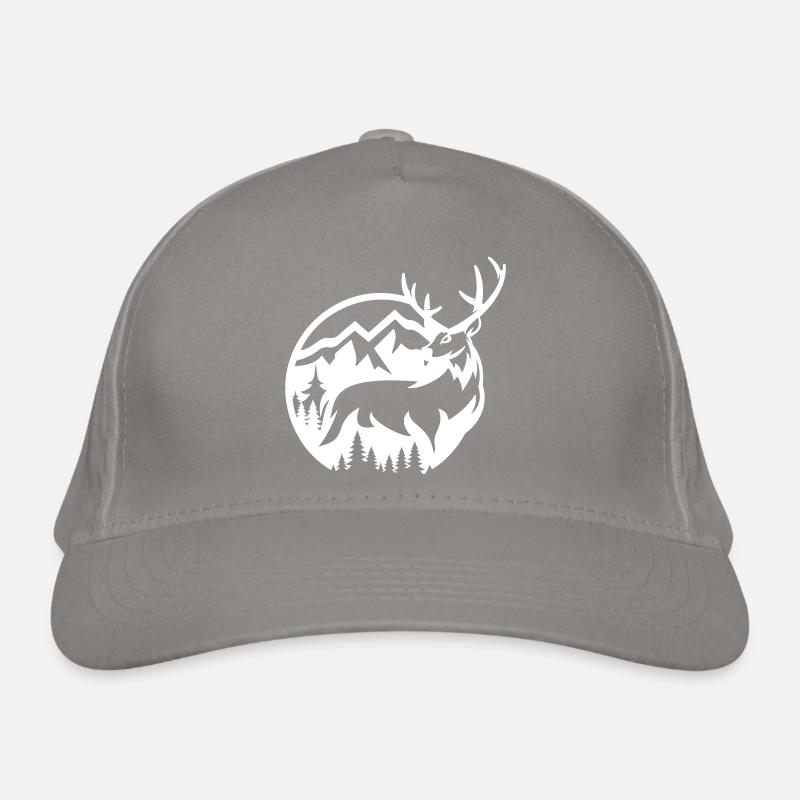 REHE HIRSCH JAGD WILD HIRSCHE HIRSCHEN JÄGER MOTIV Bio-Baseballkappe