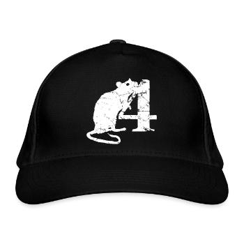PUNKROCK rats nr. 4 - look usagé - souris - rat - Casquette classique bio - noir - Devant