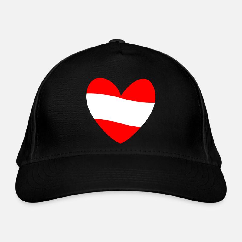 Cœur du drapeau autrichien Casquette classique bio
