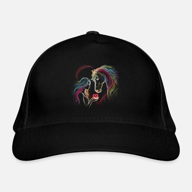 Reiterin, Reiterin, Reiten, Pferd, Herz Bio-Baseballkappe