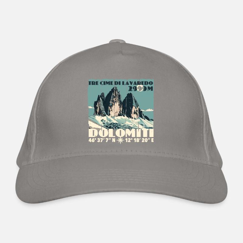 Tre Cime Lavaredo Dolomiti Three Peaks Dolomites Organic Baseball Cap
