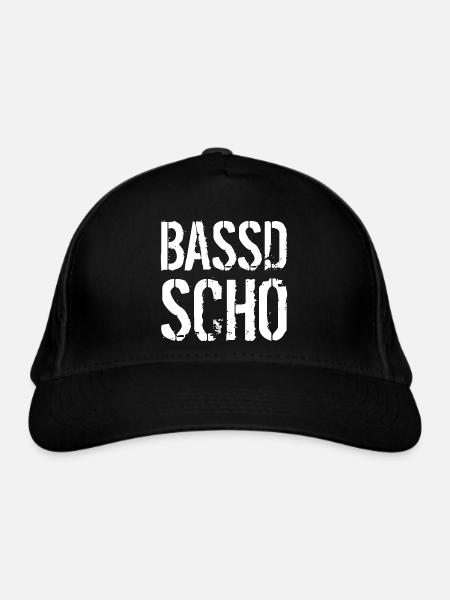 Bassd scho - Bio-Baseballkappe - Schwarz