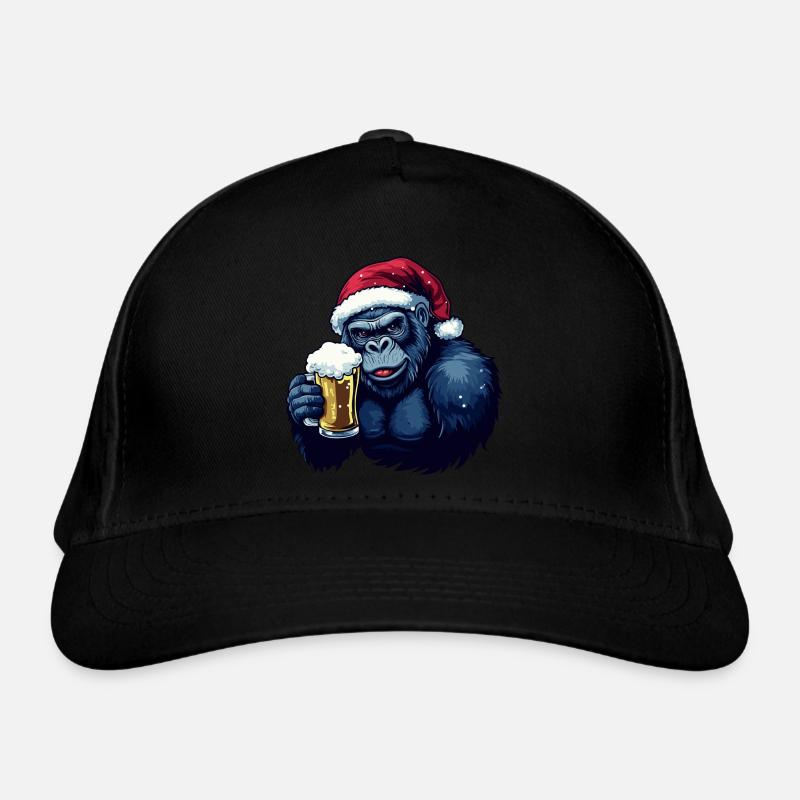 Gorilla Noël Bière Drôle Casquette classique bio