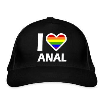 I love anal - Organic Baseball Cap - black - Front