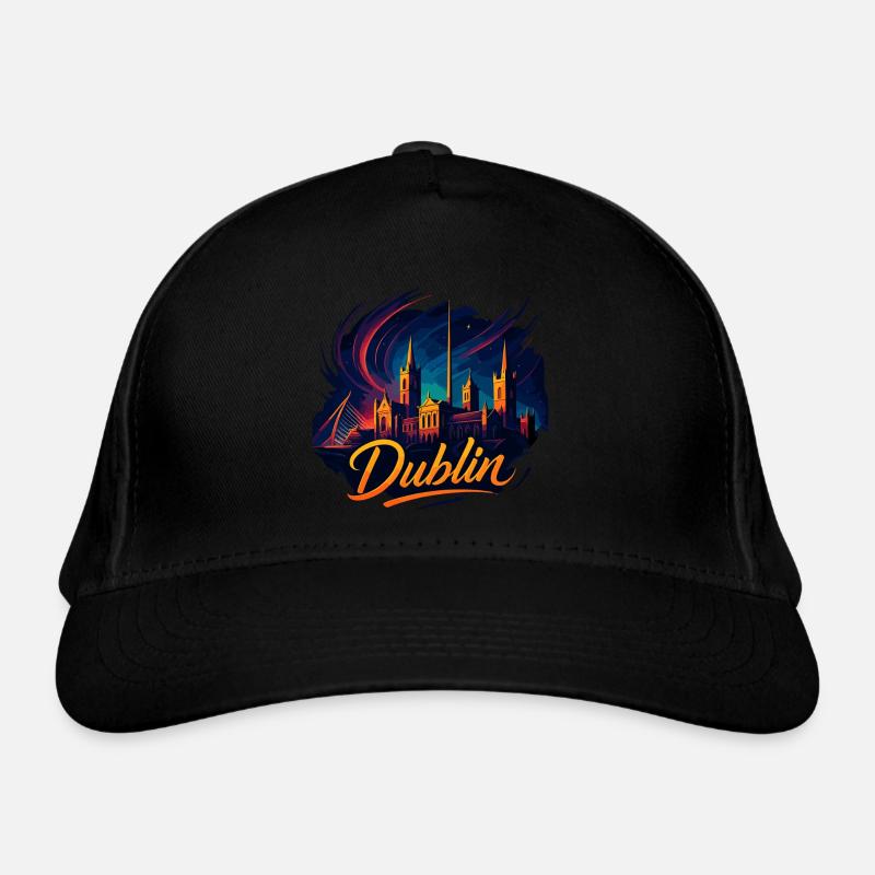 Dublin Hauptstadt Irland Silhouette Geschenk Bio-Baseballkappe