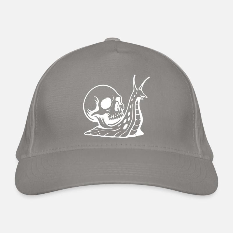 Gothic Skull with Serpent Design Organic Baseball Cap