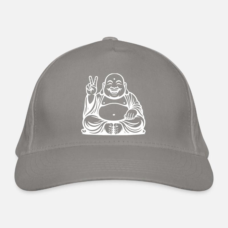 Conception de Bouddha riant joyeux Casquette classique bio