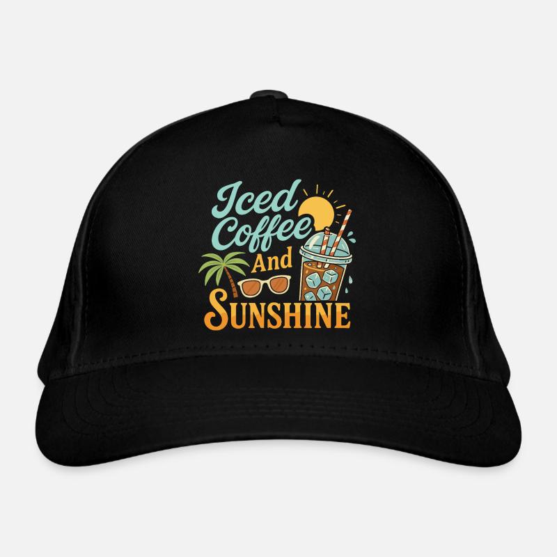 Eiskaffee und Sonnenschein Bio-Baseballkappe