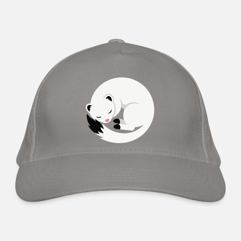 Style minimaliste à l’hermine de sommeil mignon Casquette classique bio