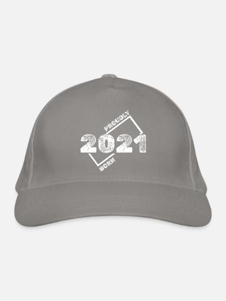 2021 - Bio-Baseballkappe - Hellgrau - Vorne