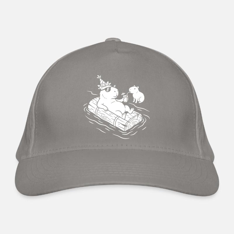 Capy Party on the Raft Organic Baseball Cap