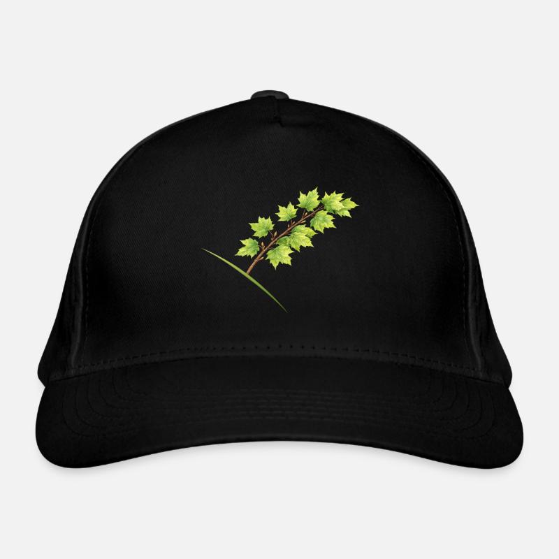 Érable à branche feuille - aquarelle Casquette classique bio
