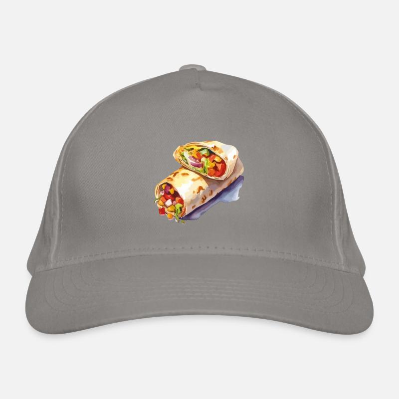 Bunter Gemüse-Wrap Illustration Bio-Baseballkappe