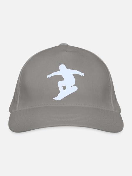 Snowboarders - Organic Baseball Cap - light grey - Front