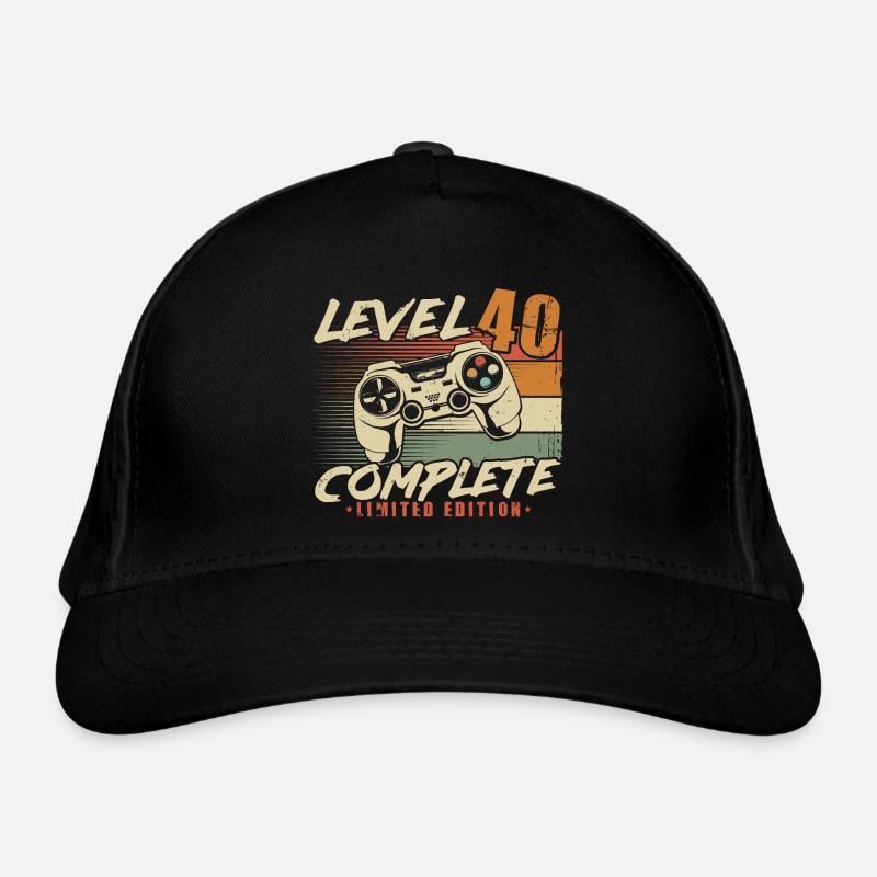 40th Birthday Level 40 Complete 40 Years Organic Baseball Cap