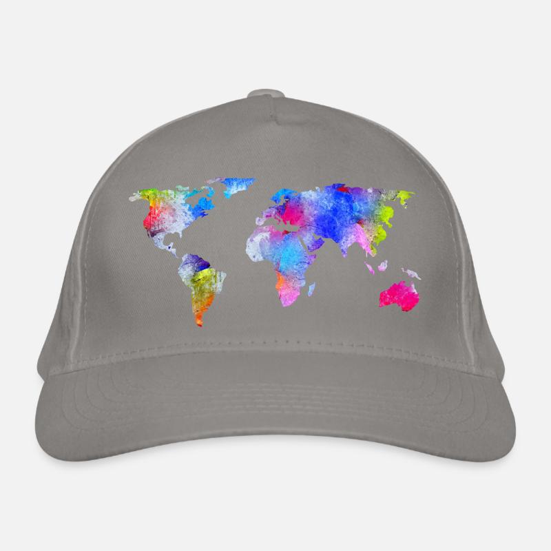 carte du monde Casquette classique bio