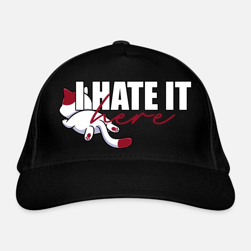 I hate it here - cat Organic Baseball Cap